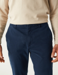Slim Fit Textured Stretch Trousers