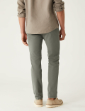 Slim Fit Textured Stretch Trousers