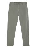 Slim Fit Textured Stretch Trousers