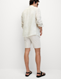 Cotton Linen Blend Elasticated Waist Shorts