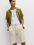 Loose Fit Pure Linen Chino Shorts