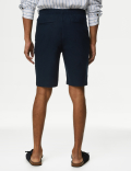 Linen Blend Elasticated Waist Stretch Shorts