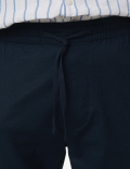 Linen Blend Elasticated Waist Stretch Shorts