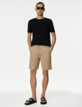 Linen Blend Elasticated Waist Stretch Shorts