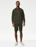 Linen Blend Elasticated Waist Stretch Shorts