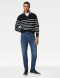 Tapered Fit Stretch Jeans