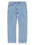 Loose Fit Rigid Vintage Wash Jeans