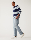 Loose Fit Rigid Vintage Wash Jeans