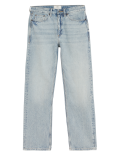 Loose Fit Rigid Vintage Wash Jeans