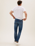 Slim Fit Vintage Wash Stretch Jeans