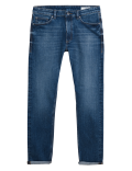 Slim Fit Vintage Wash Stretch Jeans