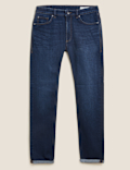 Slim Fit Vintage Wash Stretch Jeans