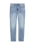 Straight Fit Vintage Wash Stretch Jeans