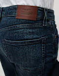 Tapered Fit Vintage Wash Stretch Jean
