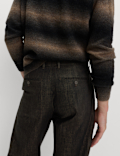 Tapered Fit Smart Pleat Jeans