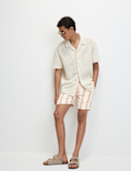 Pure Cotton Striped Shorter Shorts