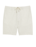 Linen Blend Half-Elasticated Waist Shorts
