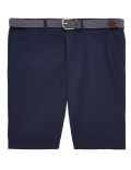 Belted Checked Chino Shorts