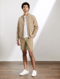 Linen And Cotton Single Pleat Shorts