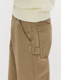 Loose Fit Pure Cotton Utility Trousers