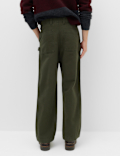 Loose Fit Pure Cotton Utility Trousers