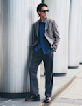 Cotton Rich Relaxed Pleat Front Trousers