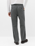 Cotton Rich Relaxed Pleat Front Trousers