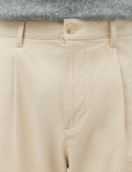 Cotton Rich Relaxed Pleat Front Trousers