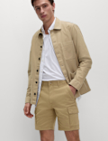 Straight Fit Stretch Cargo Short