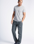 Regular Fit Linen Rich Trousers