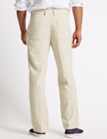 Regular Fit Linen Rich Trousers