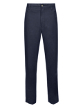 Regular Fit Linen Rich Trousers