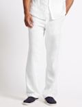 Regular Fit Linen Rich Trousers