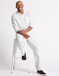 Regular Fit Linen Rich Trousers