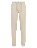 Linen Mix Plain Regular Fit Trouser