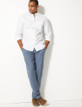 Slim Fit Linen Rich Trousers