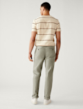 Linen Mix Plain Regular Fit Trousers