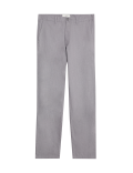 Linen Mix Plain Regular Fit Trousers