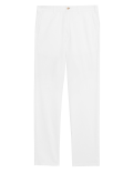 Linen Mix Plain Regular Fit Trousers