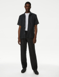 Regular Fit Linen Blend Trousers
