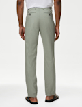Regular Fit Linen Blend Stretch Chinos