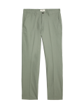 Regular Fit Linen Blend Stretch Chinos