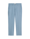 Regular Fit Linen Blend Stretch Chinos