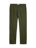 Regular Fit Linen Blend Stretch Chinos