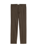 Regular Fit Linen Blend Stretch Chinos