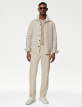 Regular Fit Linen Blend Stretch Chinos