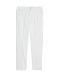 Regular Fit Linen Blend Stretch Chinos