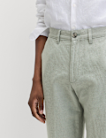 Regular Fit Linen Blend Chinos