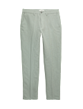 Regular Fit Linen Blend Chinos