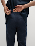 Regular Fit Cotton Linen Blend Chinos